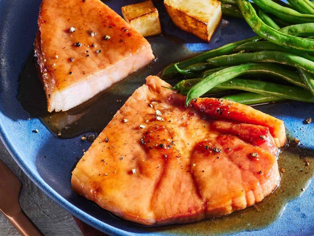 Smoky Brown Sugar Grilled Ham Steak