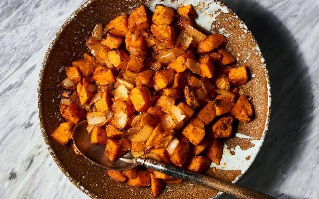 Smoky Paprika Diced Sweet Potatoes