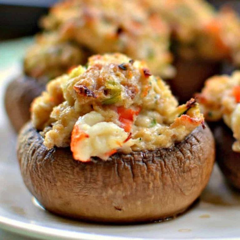 Snow Crab Stuffed Mushrooms