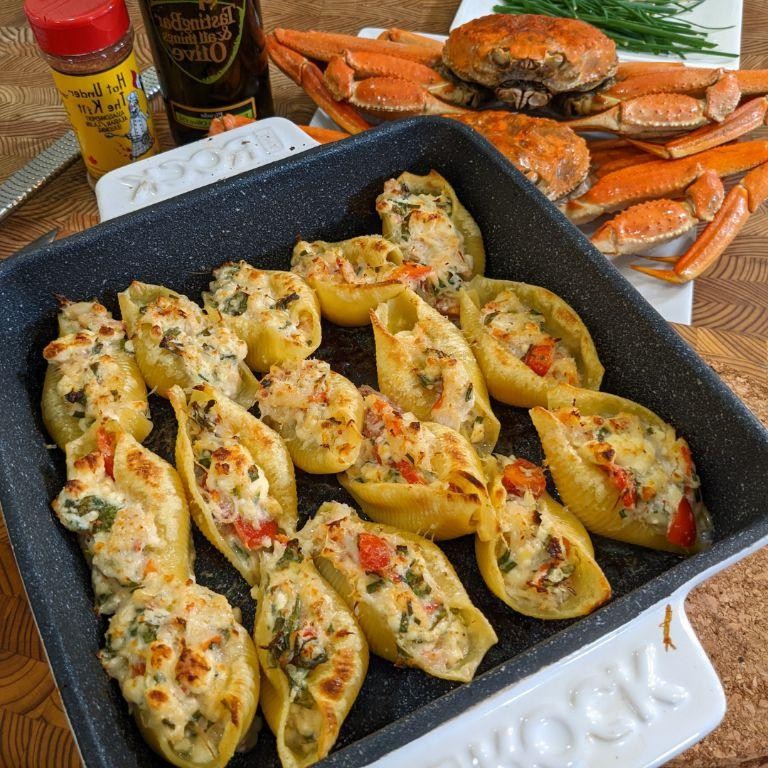 Snow Crab and Cheese Stuffed Shells