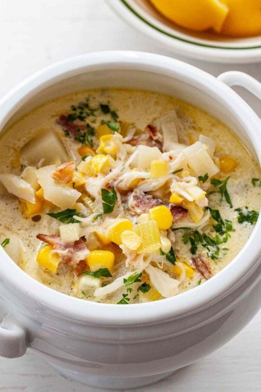 Snow Crab and Corn Chowder
