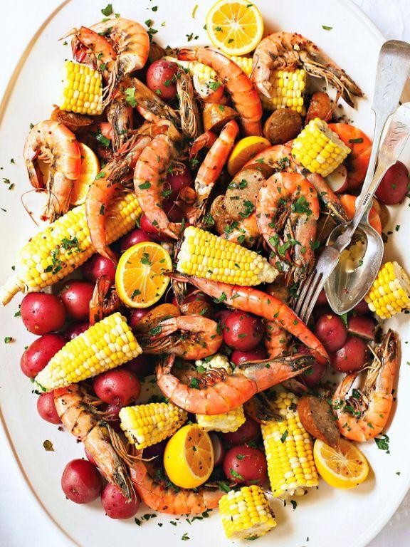 Southern Boiled Shrimp with Andouille Sausage