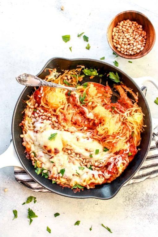 Spaghetti squash and marinara casserole