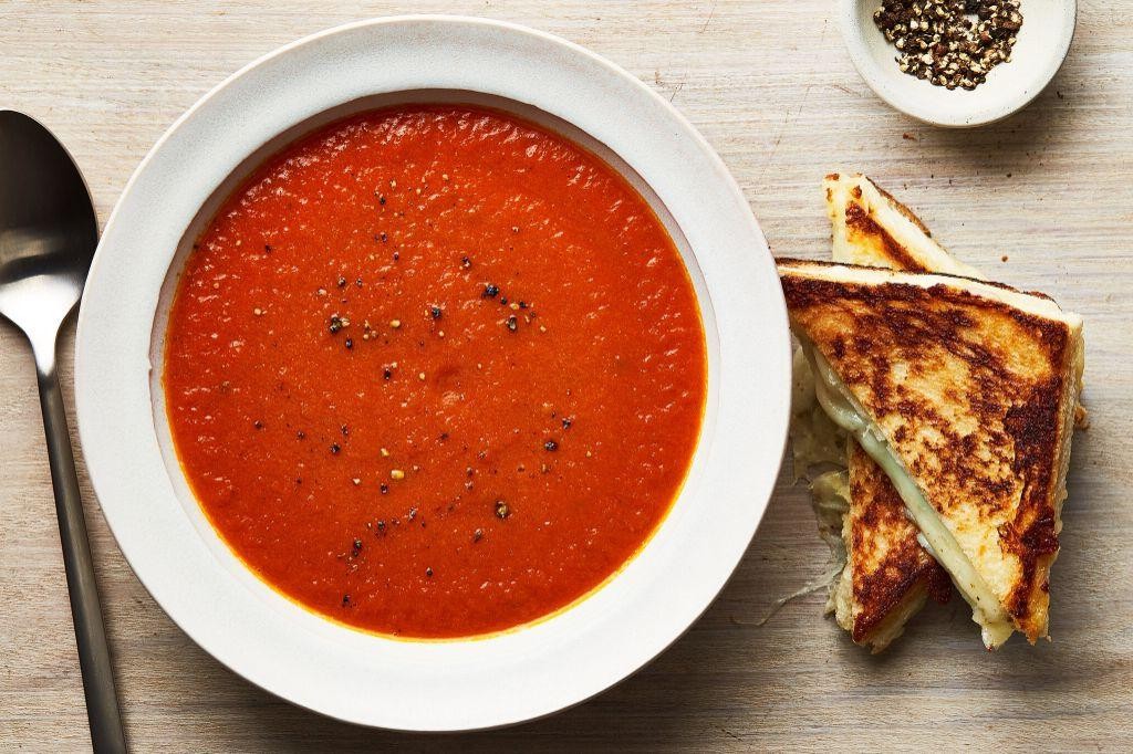 Speedy Grilled Cheese with Tomato Soup