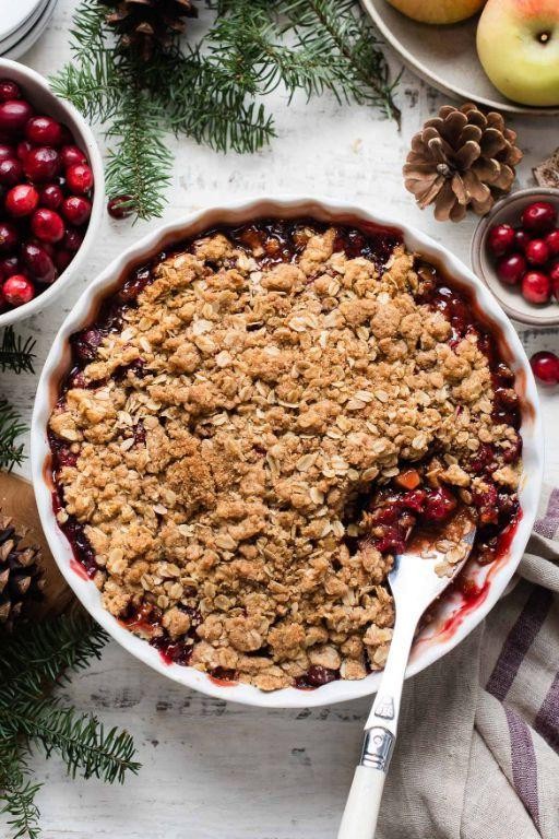 Spiced Cranberry Apple Crisp