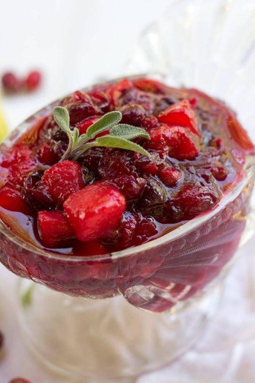 Spiced Pear and Cranberry Sauce