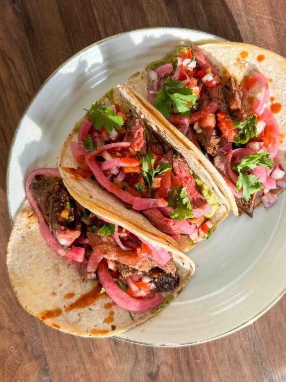 Spicy Bone Marrow Tacos with Lime Crema