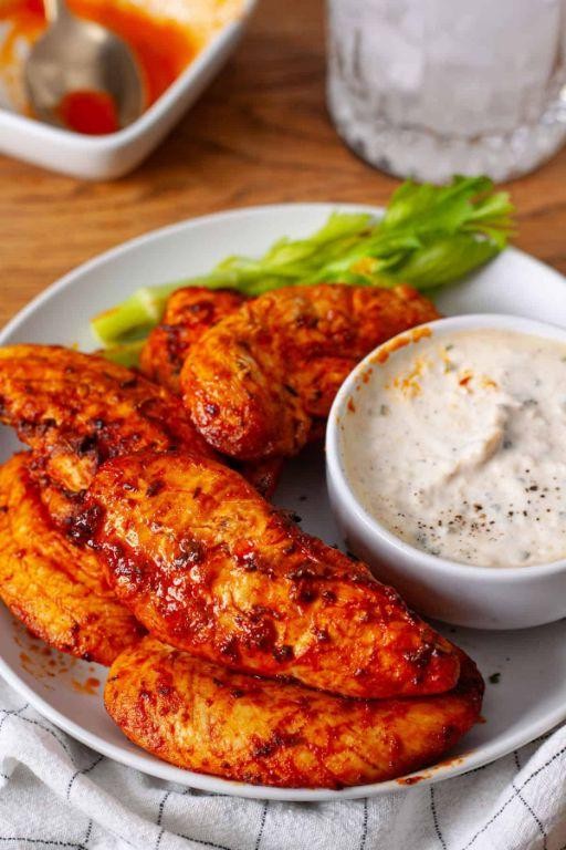 Spicy Buffalo Air Fryer Chicken Tenders