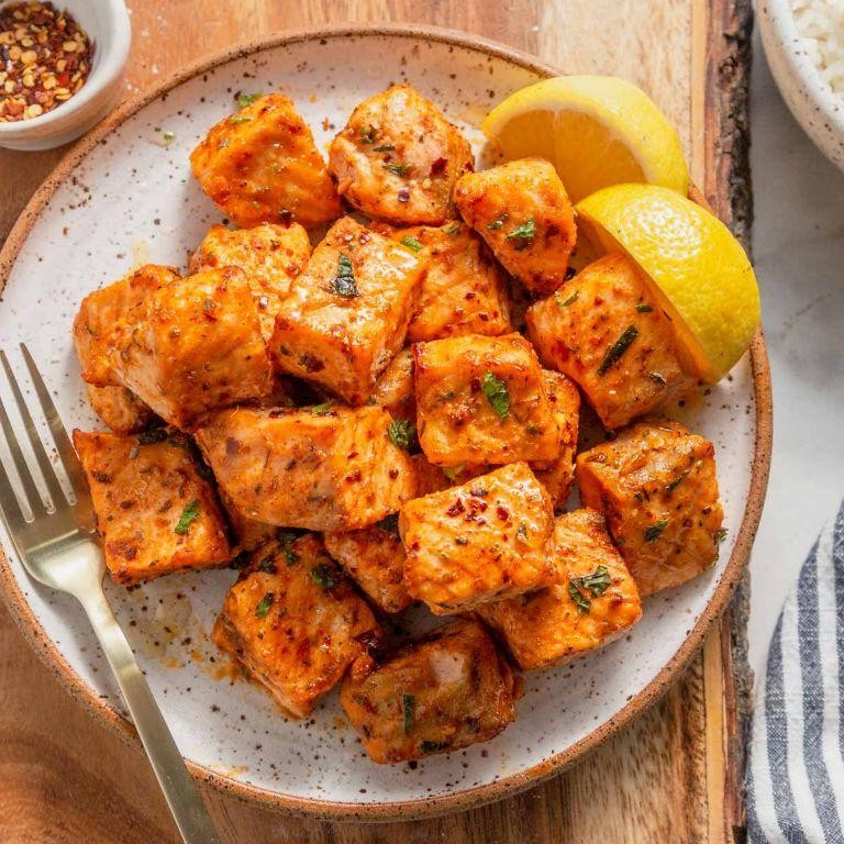 Spicy Cajun Air Fryer Halibut Bites