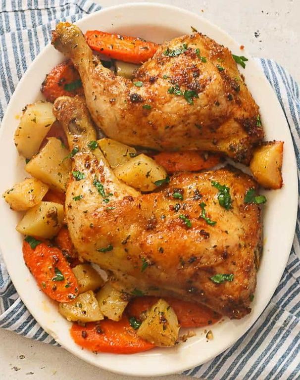 Spicy Cajun Baked Chicken Leg Quarters