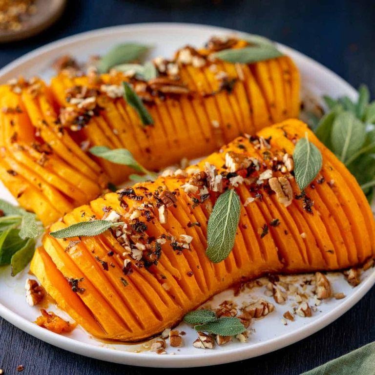 Spicy Chili Hasselback Butternut Squash