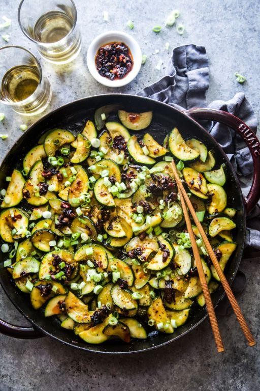 Spicy Chili Steamed Zucchini