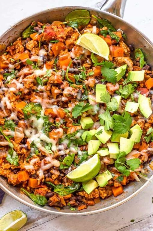 Spicy Ground Turkey and Sweet Potato Tacos