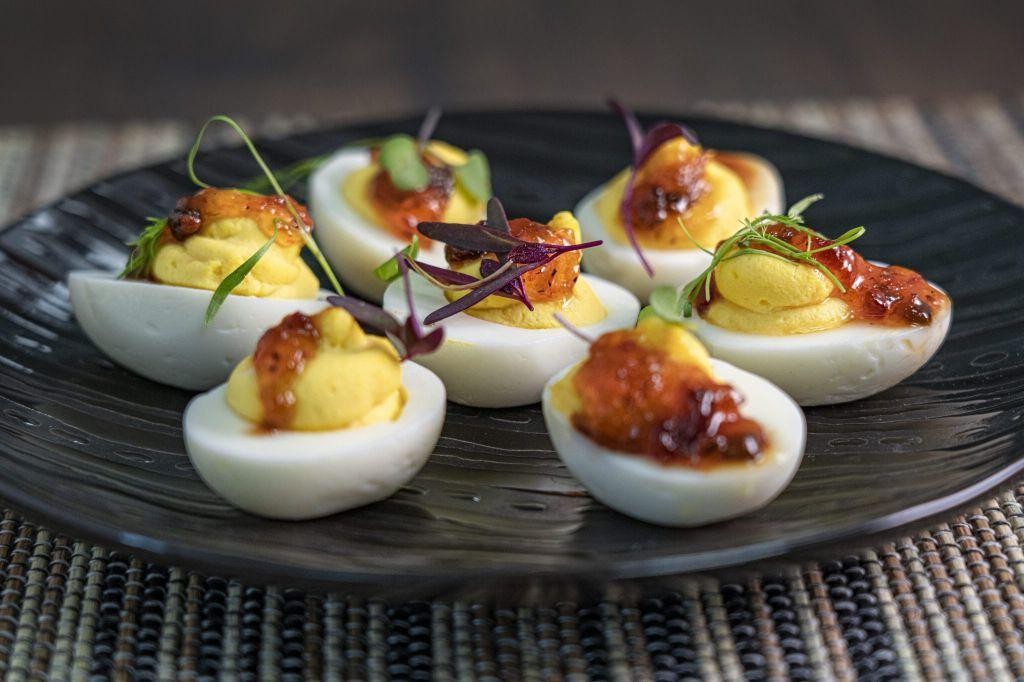 Spicy Habanero Deviled Eggs