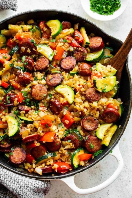 Spicy Keto Kielbasa Stir-Fry