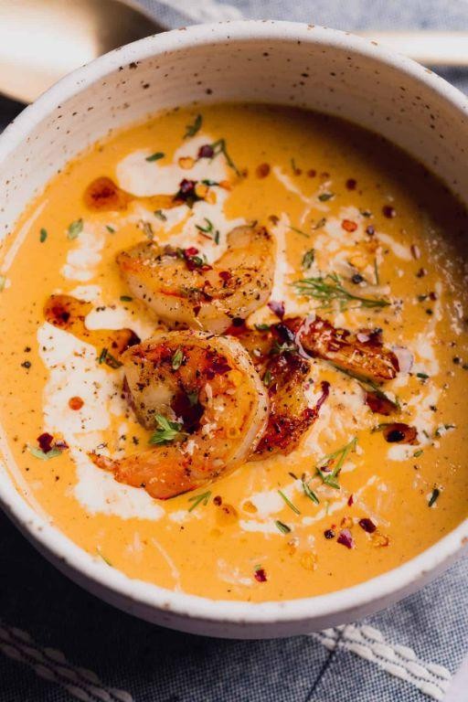 Spicy Keto Shrimp Bisque