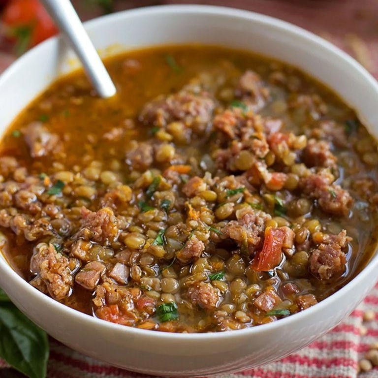 Spicy Lentil and Sausage Stew