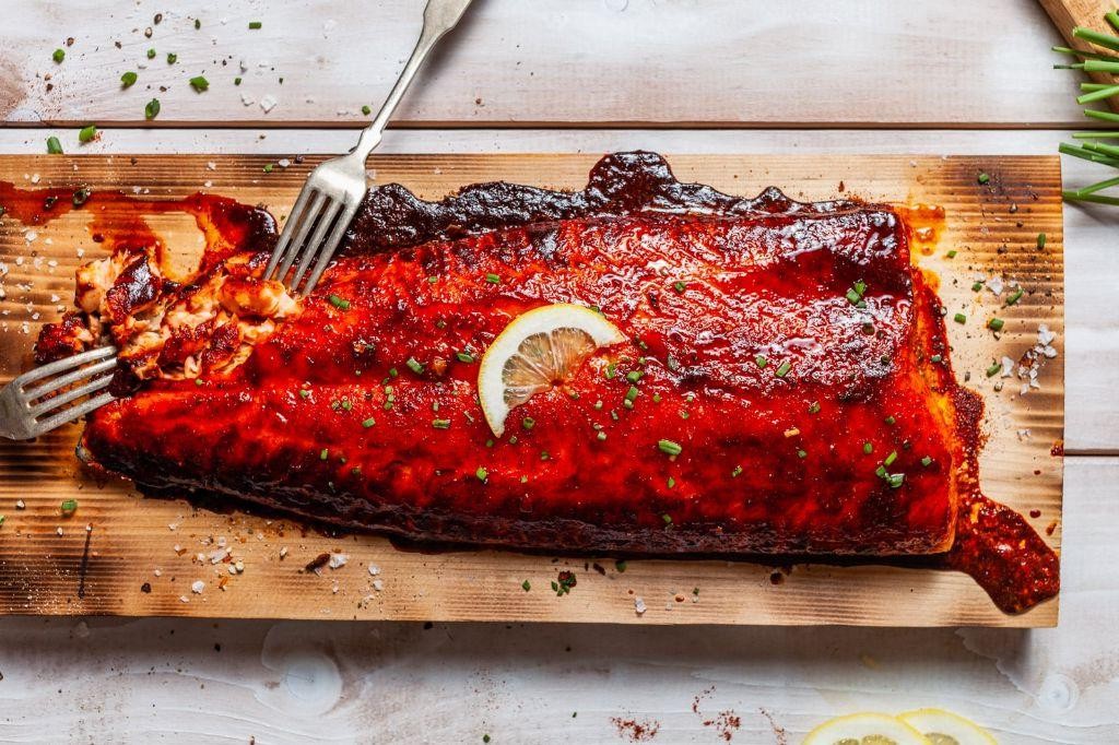 Spicy Maple Cedar Plank Salmon