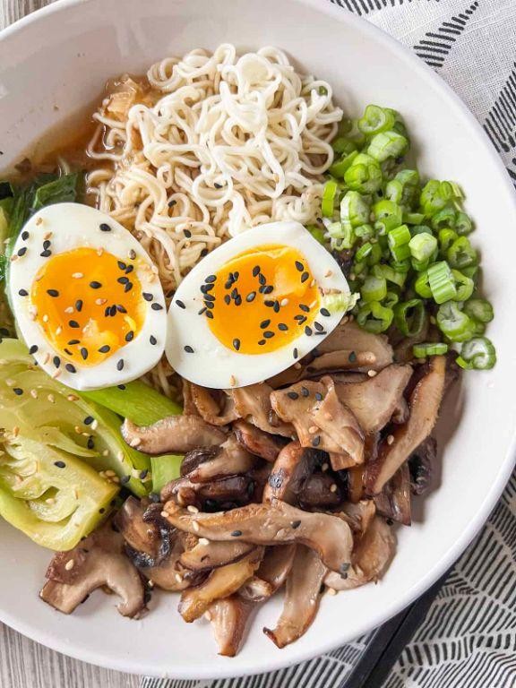 Spicy Mushroom Ramen with Bok Choy