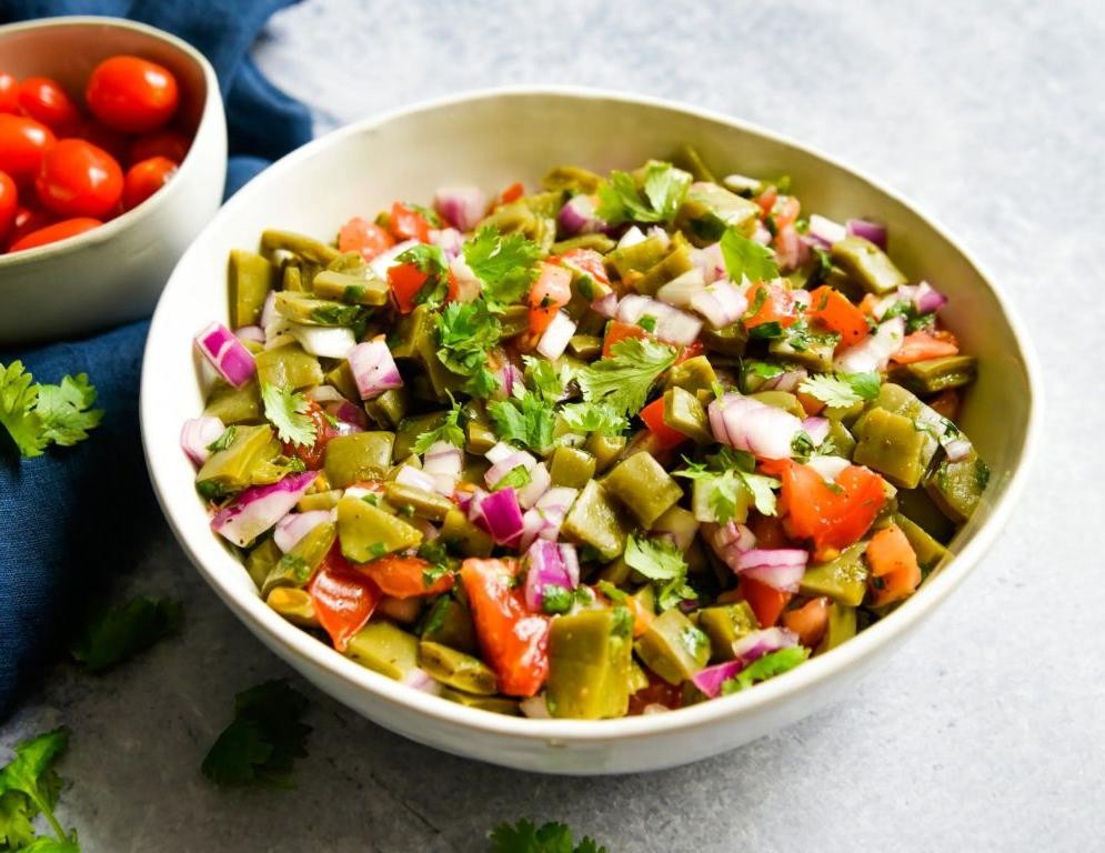 Spicy Nopalitos and Tomato Salad