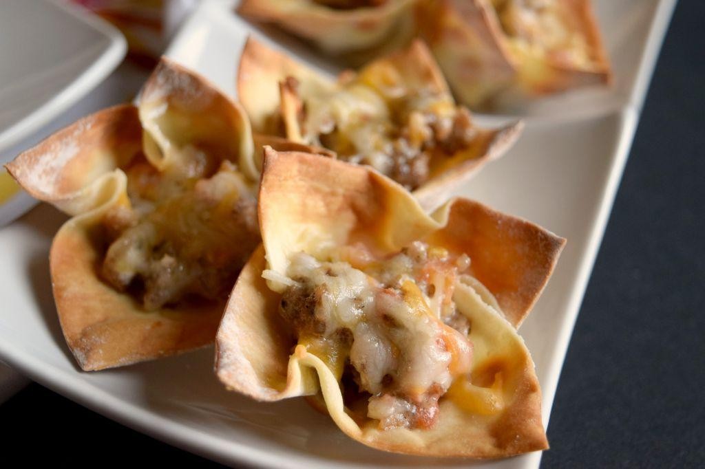 Spicy Pork Wonton Cups