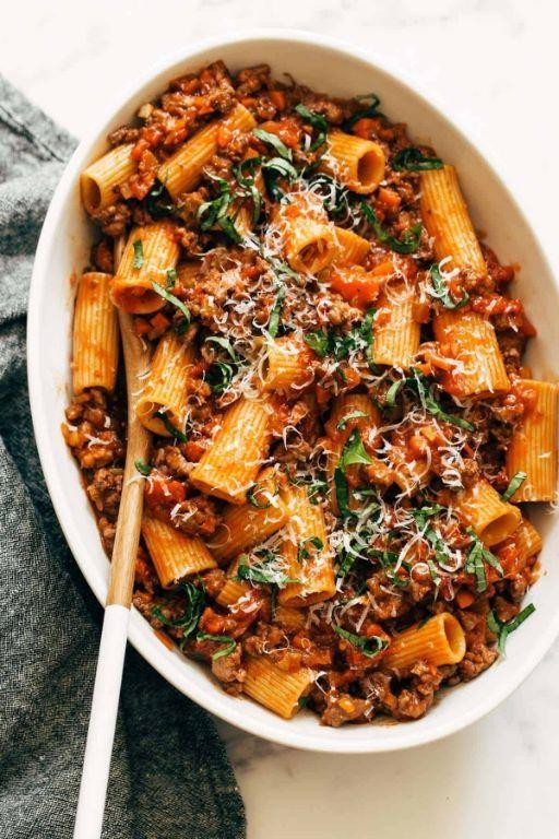Spicy Sausage and Pork Rigatoni