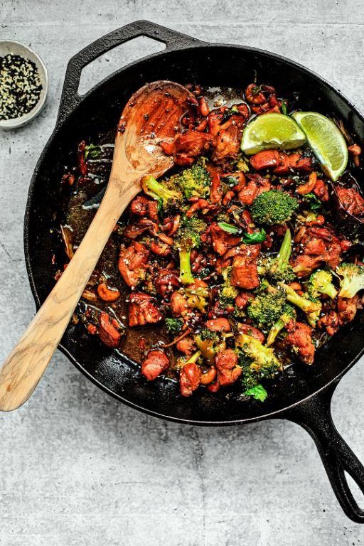 Spicy Sesame Chicken and Broccoli Stir-Fry