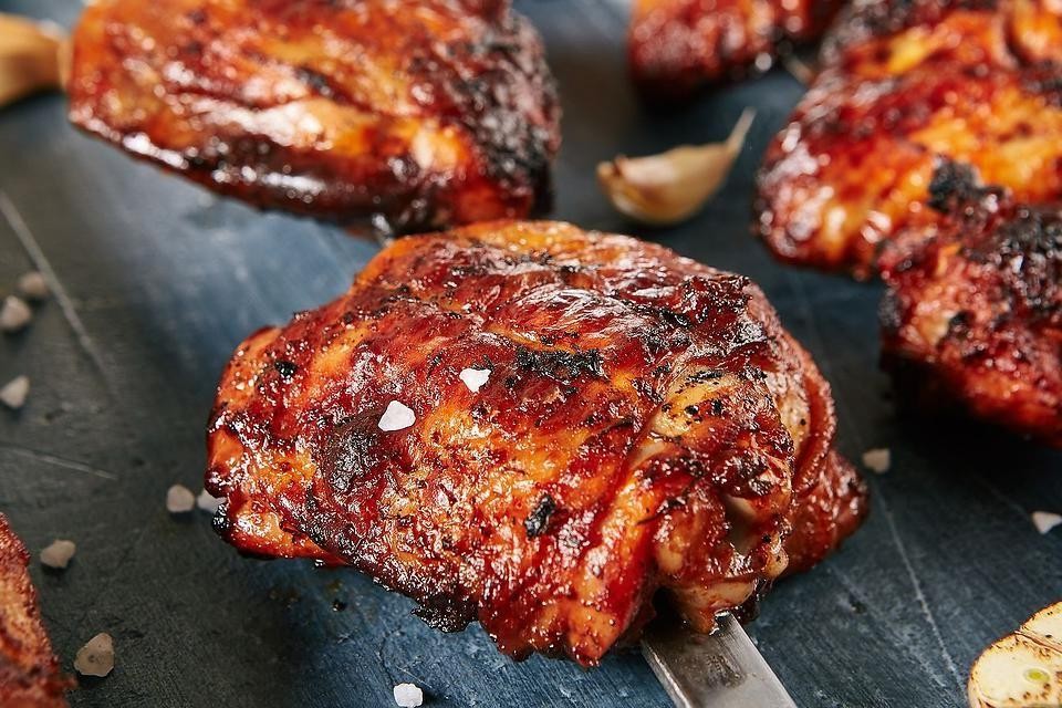 Spicy Sriracha BBQ Chicken Thighs
