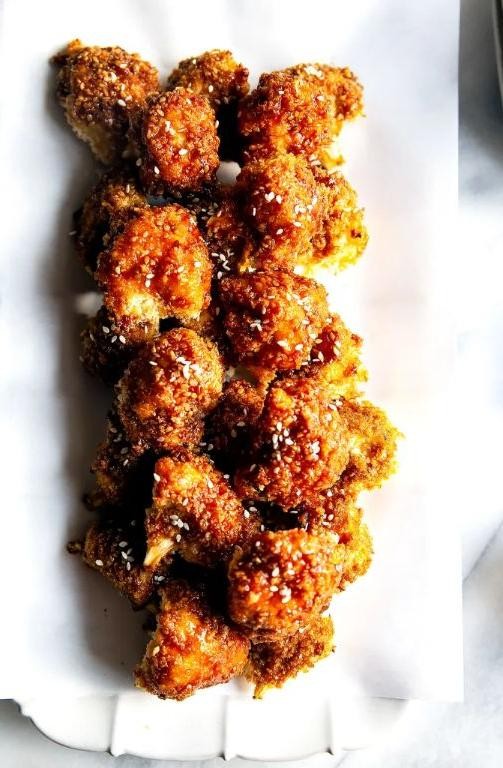 Spicy Teriyaki Cauliflower Wings
