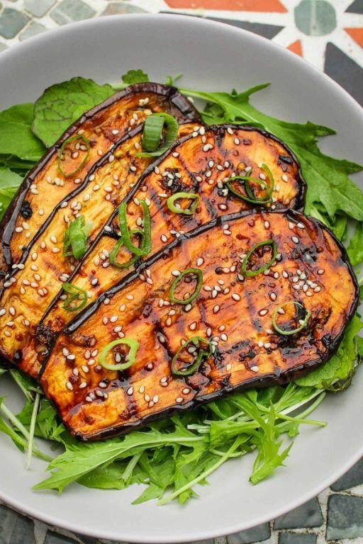 Spicy Teriyaki Grilled Eggplant