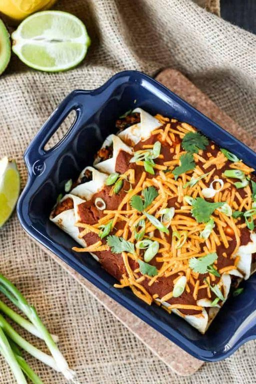 Spicy Tofu and Kale Enchiladas