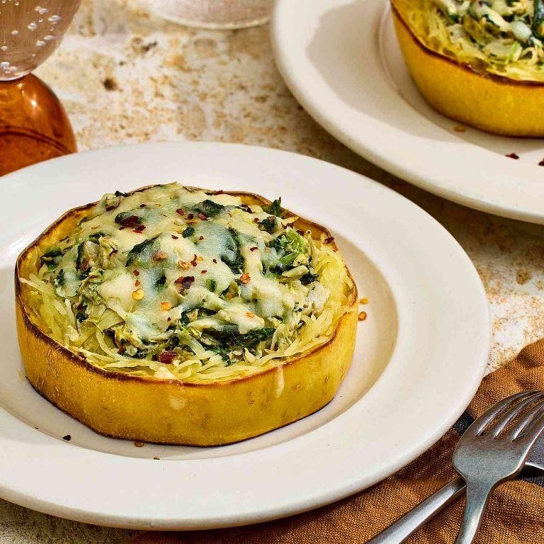 Spinach and Artichoke Spaghetti Squash Casserole