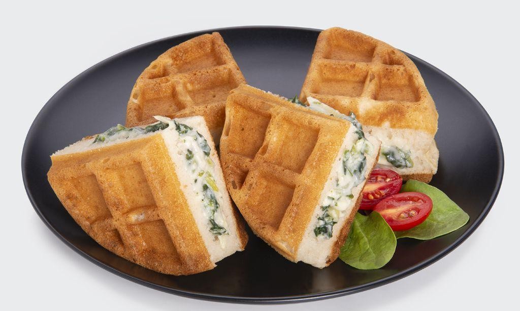Spinach and Artichoke Waffles