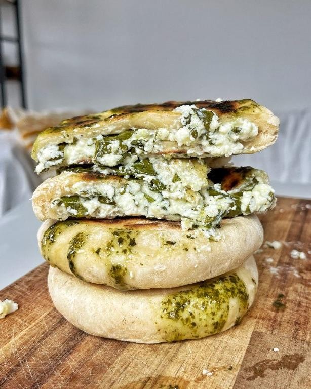 Spinach and Feta Mini Naan