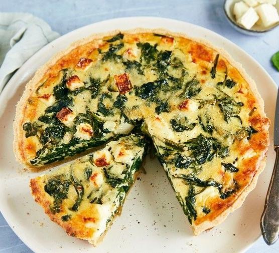 Spinach and Feta Vegetarian Quiche