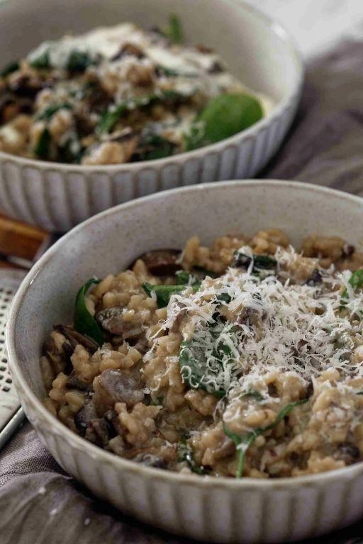 Spinach and Mushroom Risotto