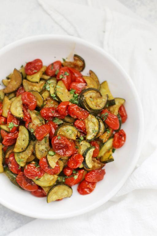 Steamed Zucchini and Tomato Medley