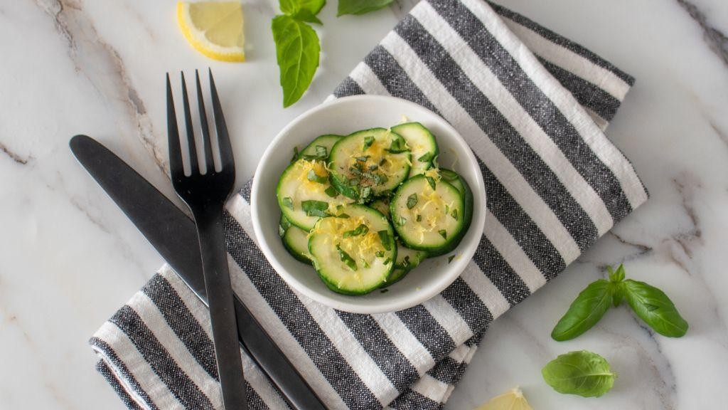 Steamed Zucchini with Lemon Zest