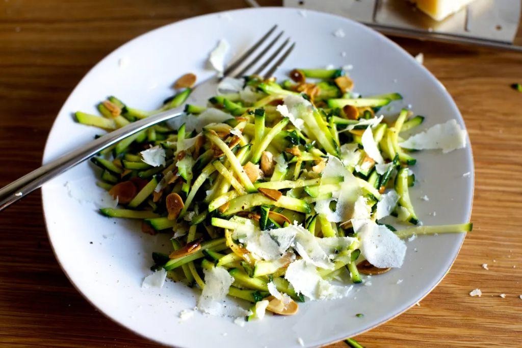 Steamed Zucchini with Toasted Almonds