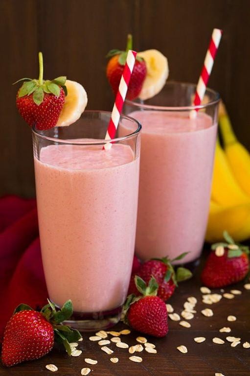 Strawberry Banana Oatmeal Smoothie