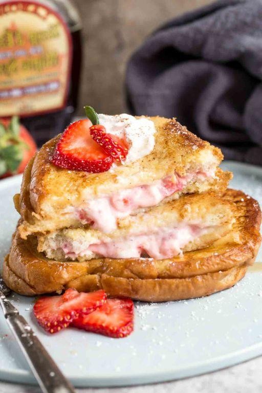 Strawberry Cheesecake Stuffed French Toast