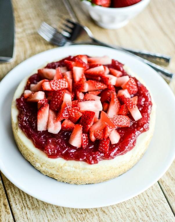 Strawberry Rhubarb Cheesecake