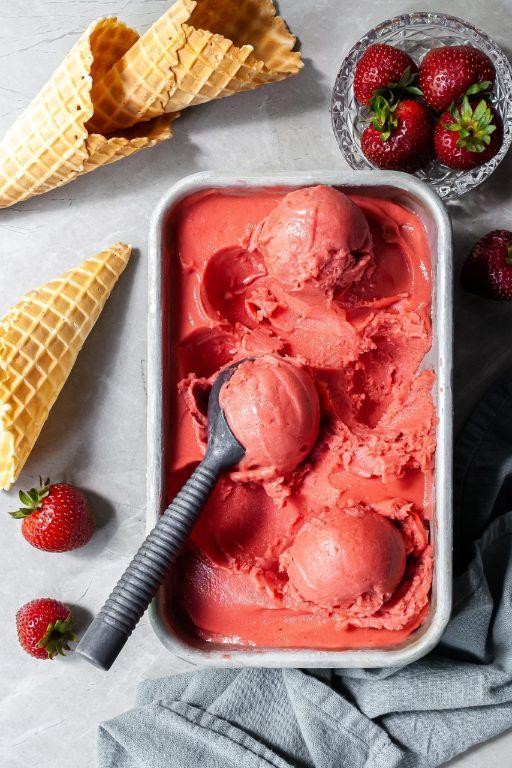 Strawberry Rhubarb Sorbet