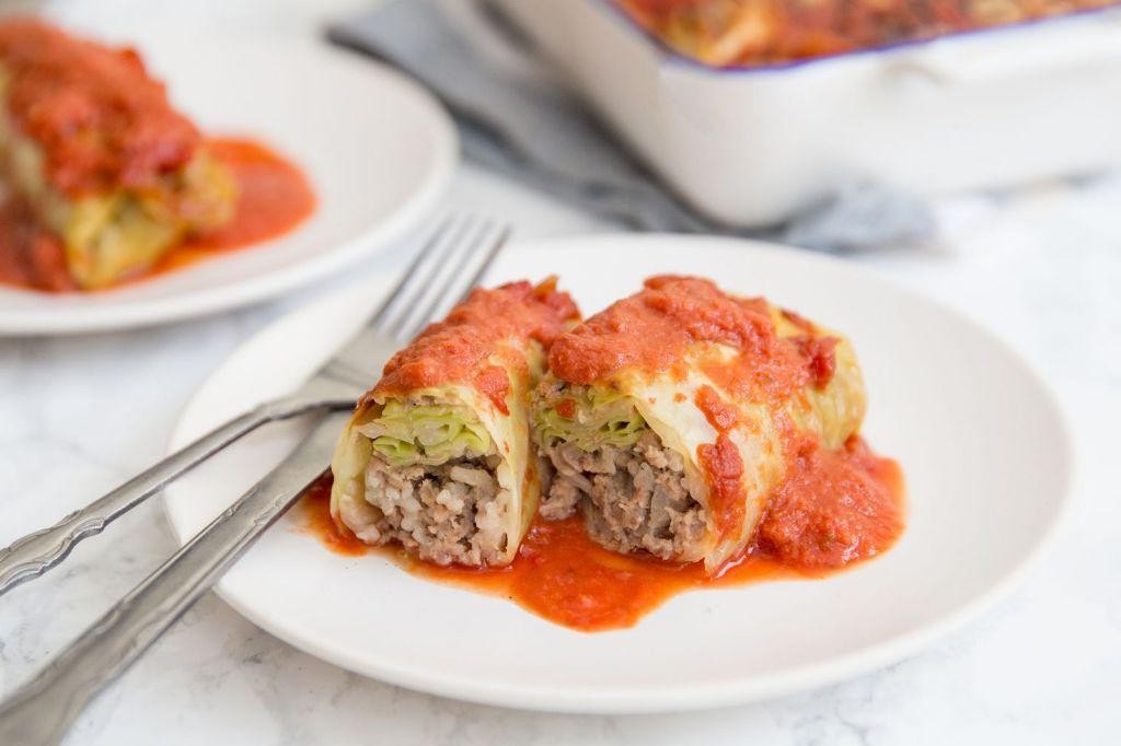Stuffed Cabbage Wraps with Ground Beef and Rice