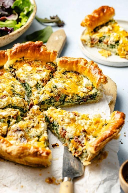 Sun-Dried Tomato and Basil Vegetarian Quiche