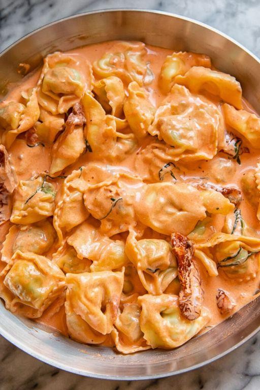 Sun-Dried Tomato and Mushroom Tortellini Bake