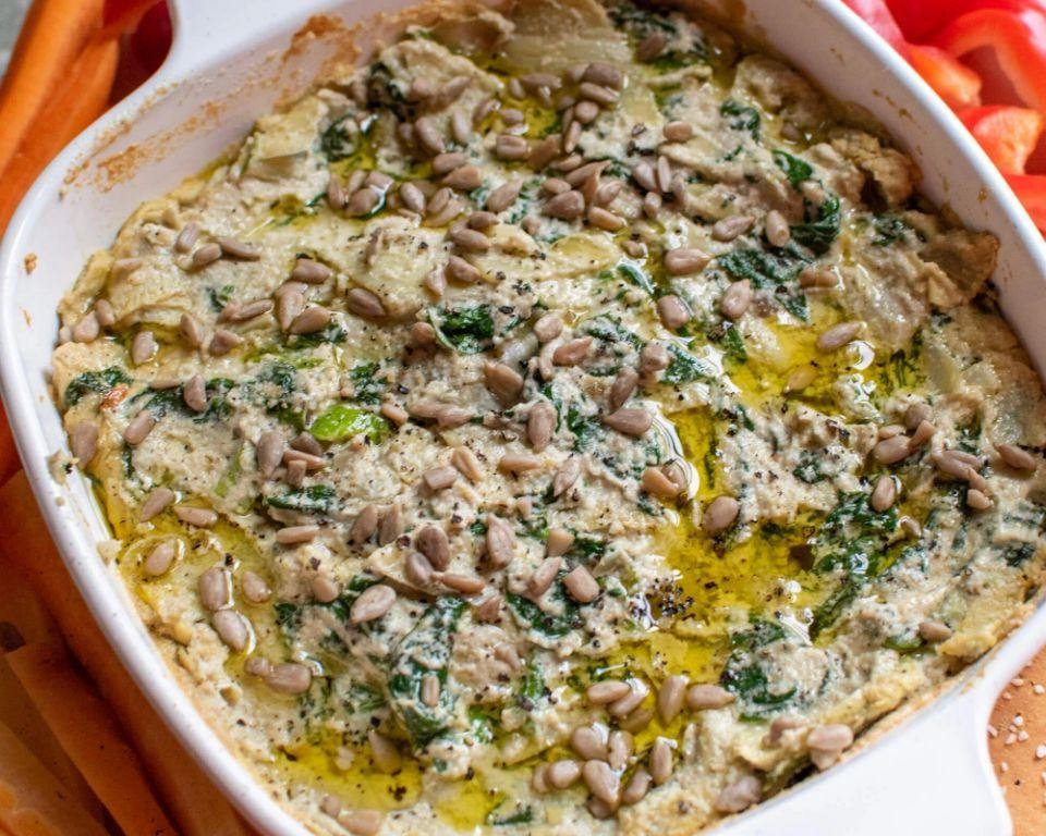 Sunflower Seed and Spinach Dip