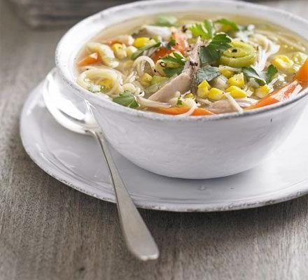 Sweet Corn and Chicken Noodle Soup