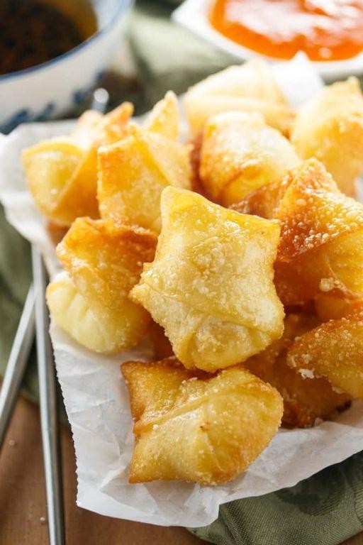 Sweet Cream Cheese Wonton Dessert Bites