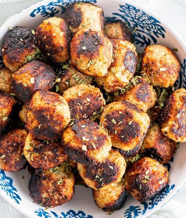 Sweet Potato Stuffed Turkey Meatballs